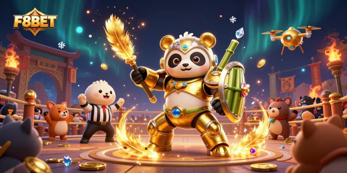 Experience thrilling gameplay at F8BET with vibrant 3D casino action illustration featuring dynamic character interactions.