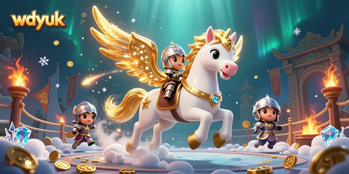 Engage in wdyuk's thrilling casino experience with a lively 3D illustration of knights and fortune!
