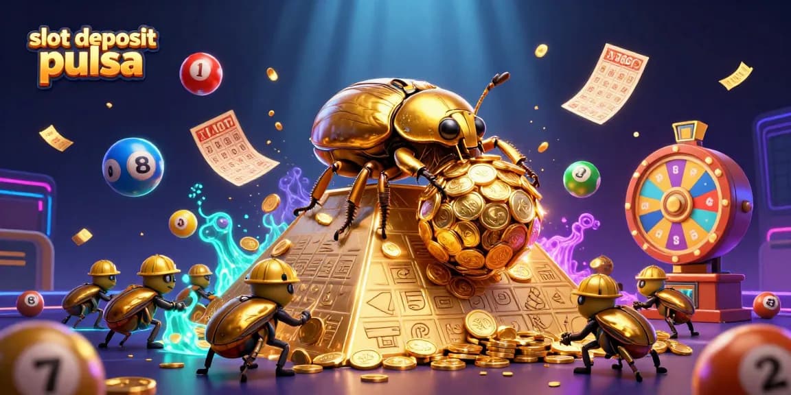 Mengambil keuntungan dari slot deposit pulsa, gambar slot dan simbol kasino di dalam satu ilustrasi
