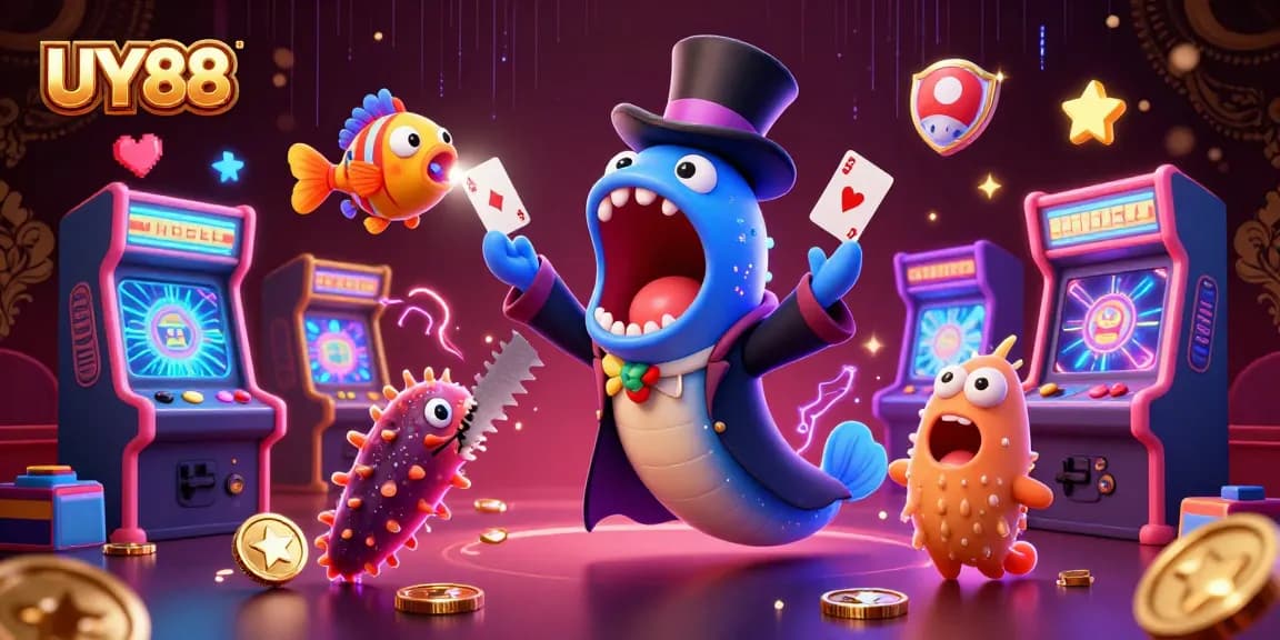 Experience thrilling fish shooting at UY88 with vibrant underwater creatures and dynamic casino elements.