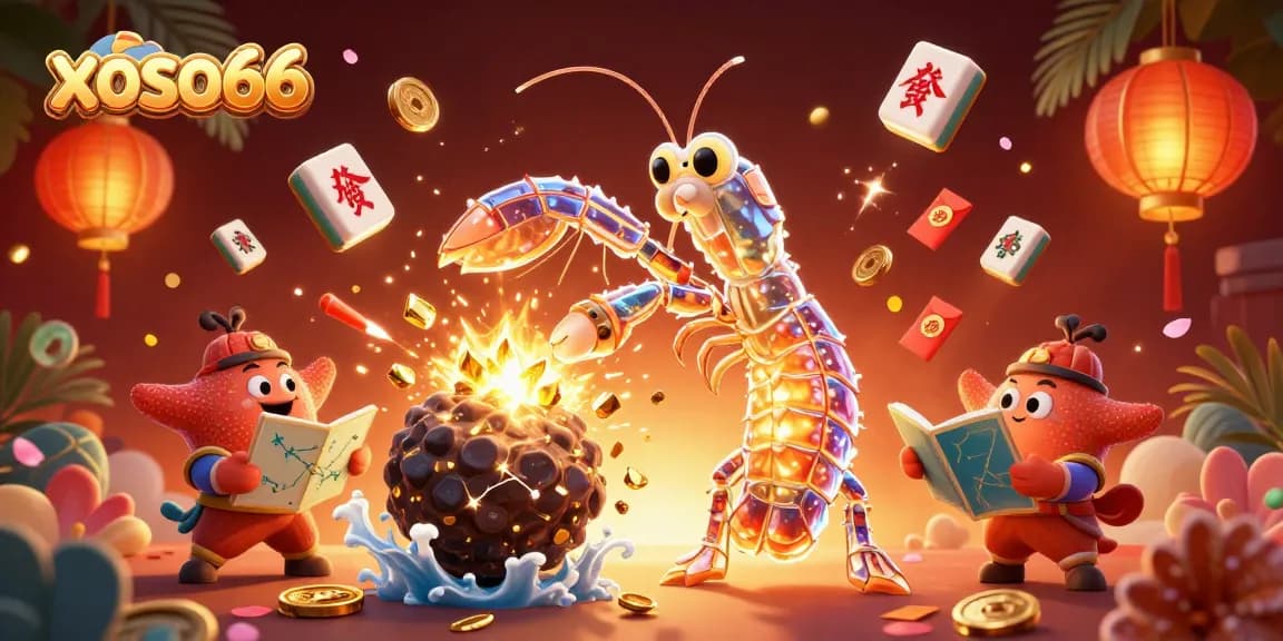 Experience the excitement of xoso66 with vibrant animated elements and a galactic theme.