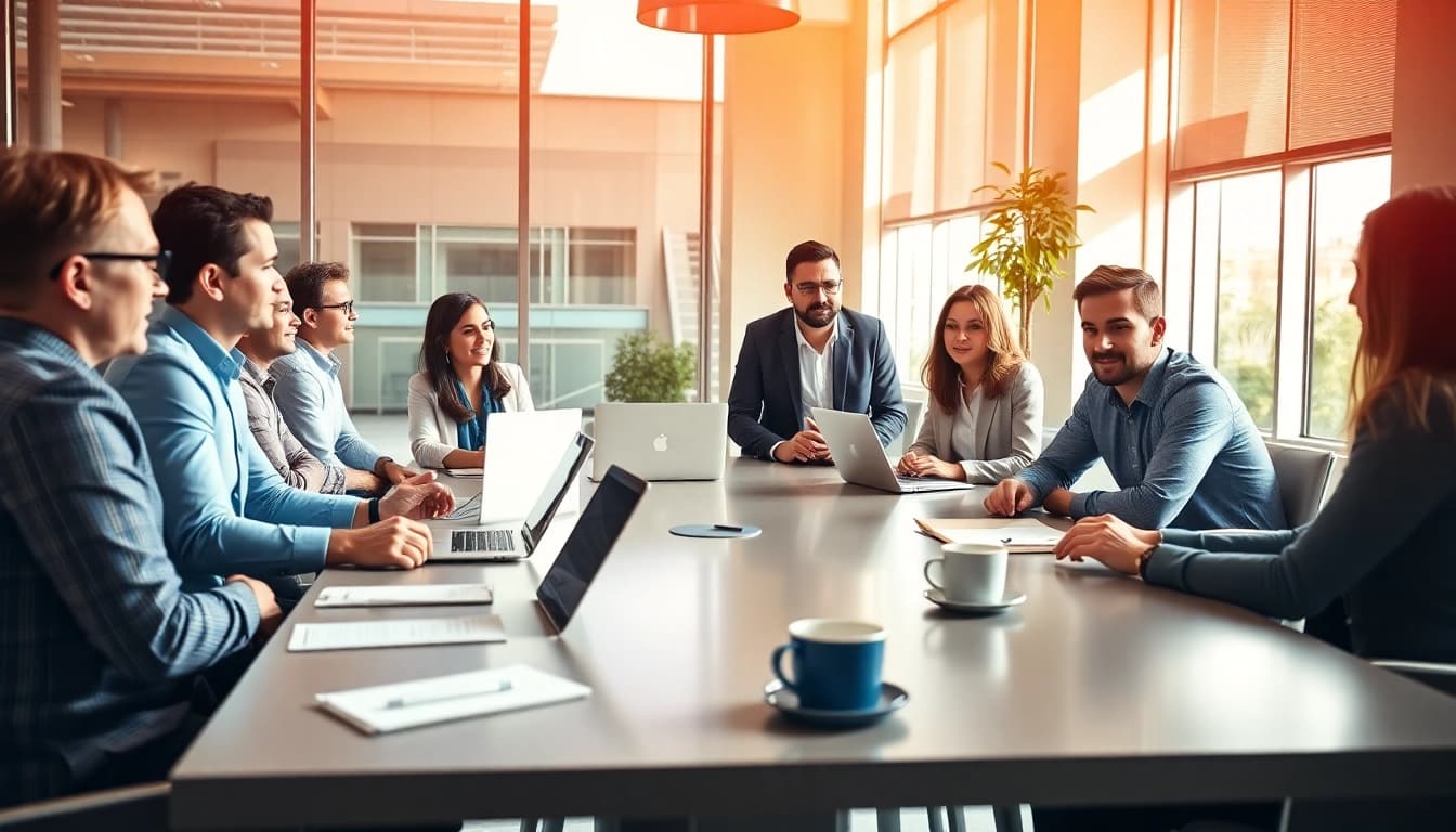 Investor collaboration in Early Stage Investing environment emphasizing teamwork and growth.