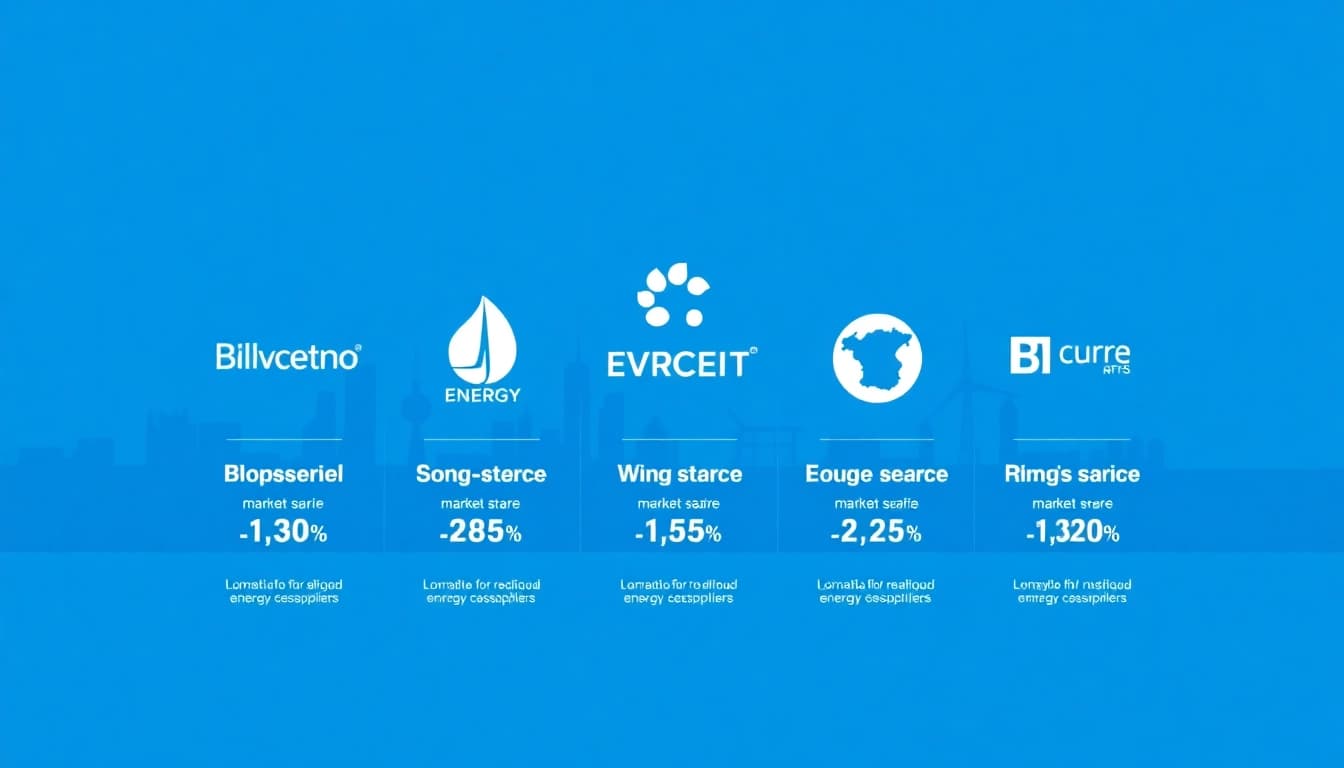 Visual representation highlighting who are the big 6 energy suppliers in the UK with market insights.