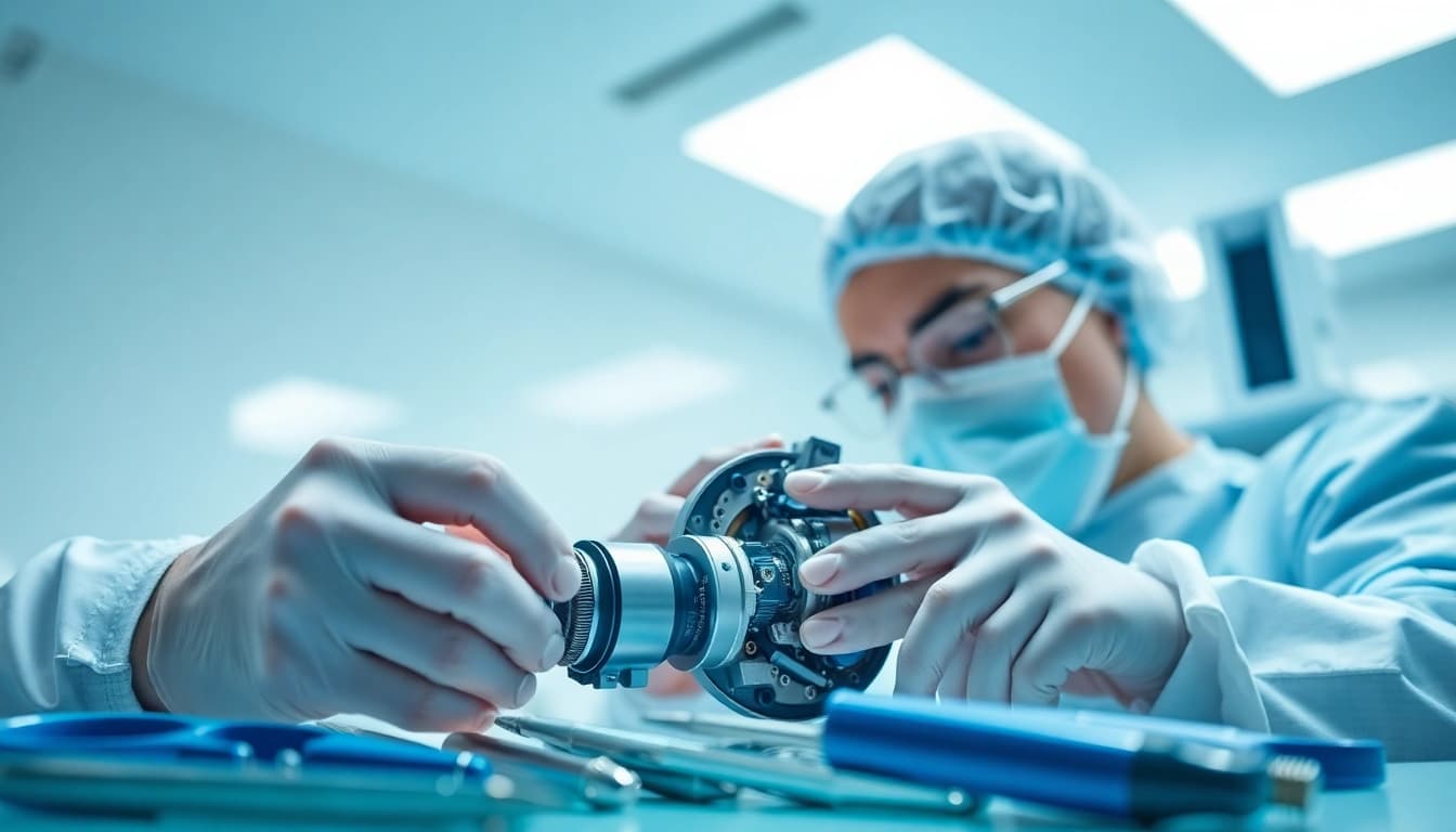 Riparazione Biolife: un tecnico durante l'intervento su un dispositivo medico.