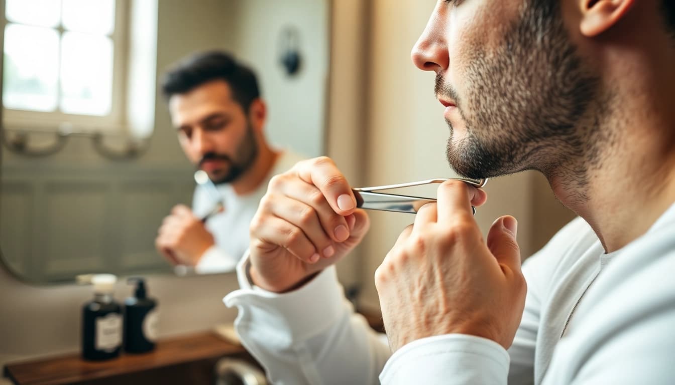 Mastering how to shave with a straight razor in a close-up scene, highlighting precision and technique.