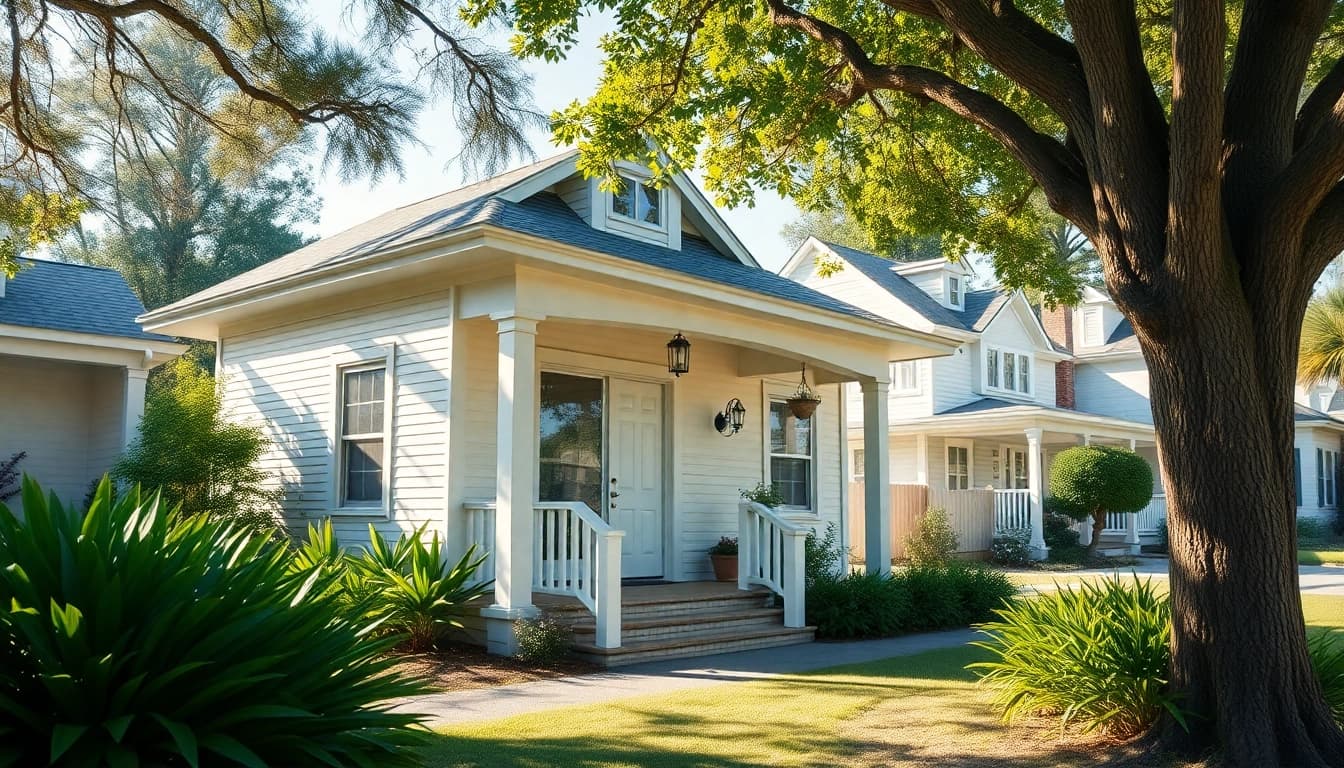 Discover North Hill Pensacola real estate featuring a charming home surrounded by lush greenery.
