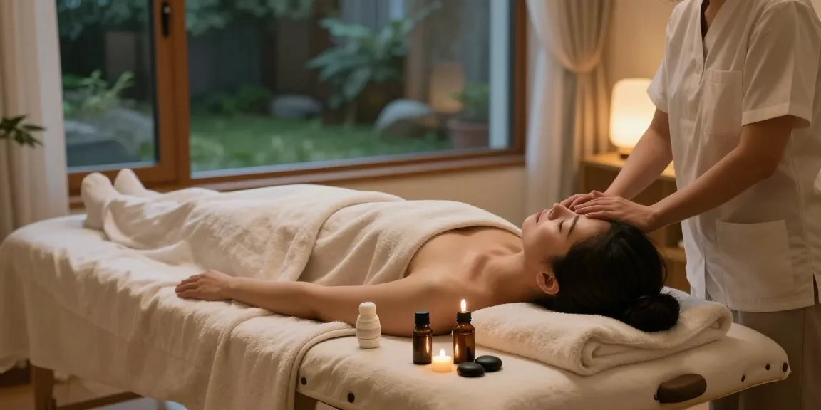 Experience 마포출장안마 therapy in a tranquil home setting, showcasing relaxation and wellness.
