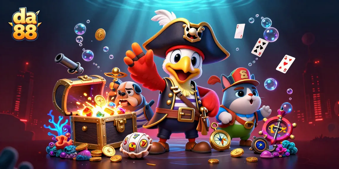 Experience thrilling gaming with da 88 featuring a vibrant pirate scene and slot elements