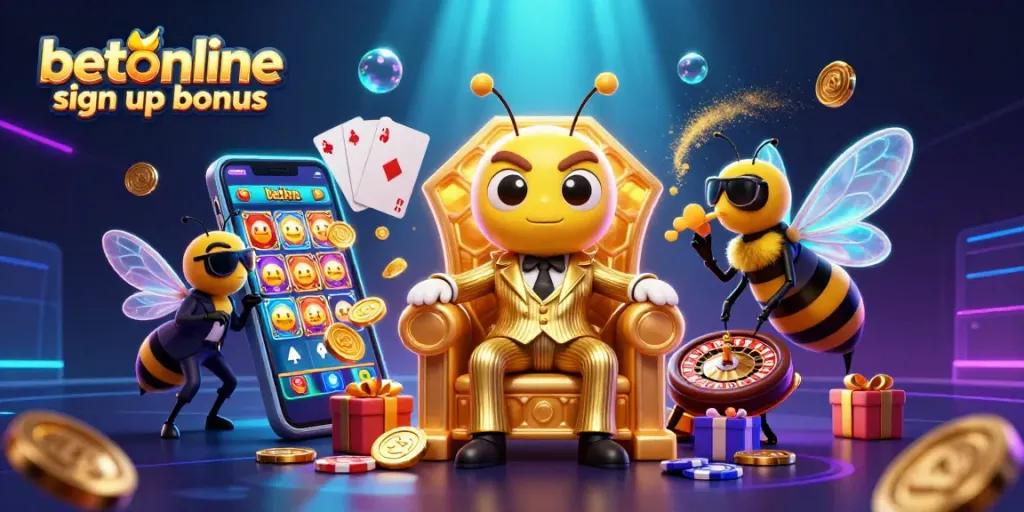 Claim the betonline sign up bonus while enjoying vibrant casino activities with bumblebee mob boss.