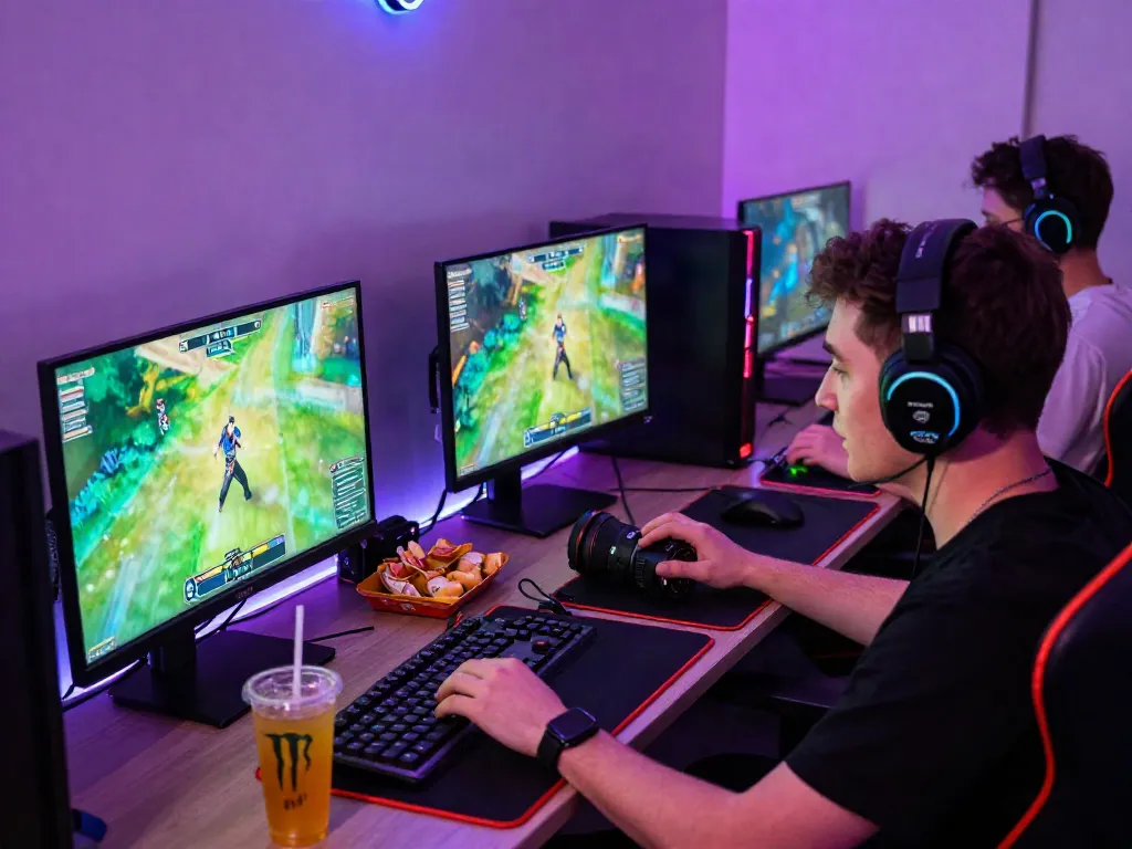 Pengalaman bermain king128 dengan teman di setup gaming modern.