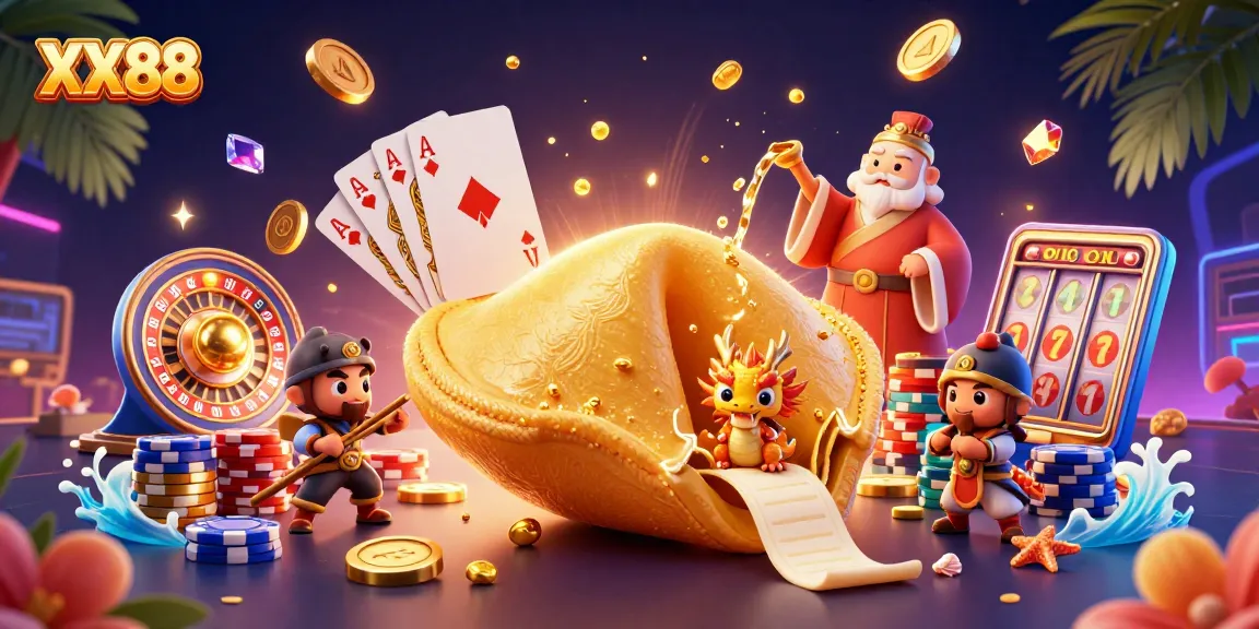 Experience the thrill of XX88 gaming with dynamic casino elements and vibrant characters.