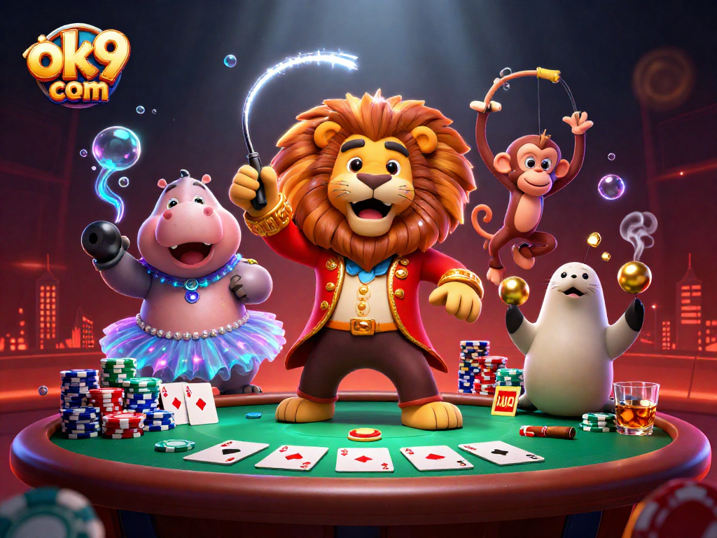 Bet big at ok9 com with our vibrant 3D casino illustration featuring excitement and winning moments.