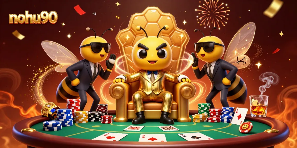 Engage in thrilling games with nohu90 at a vibrant gambling table featuring grand poker action.