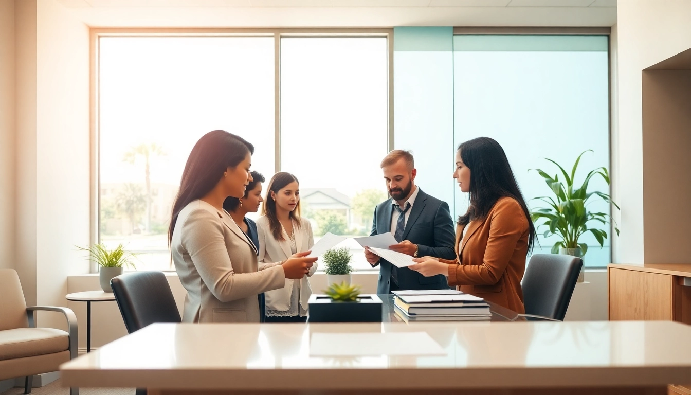 Enhancing understanding of Multi-state title and escrow services with professional real estate office setting.