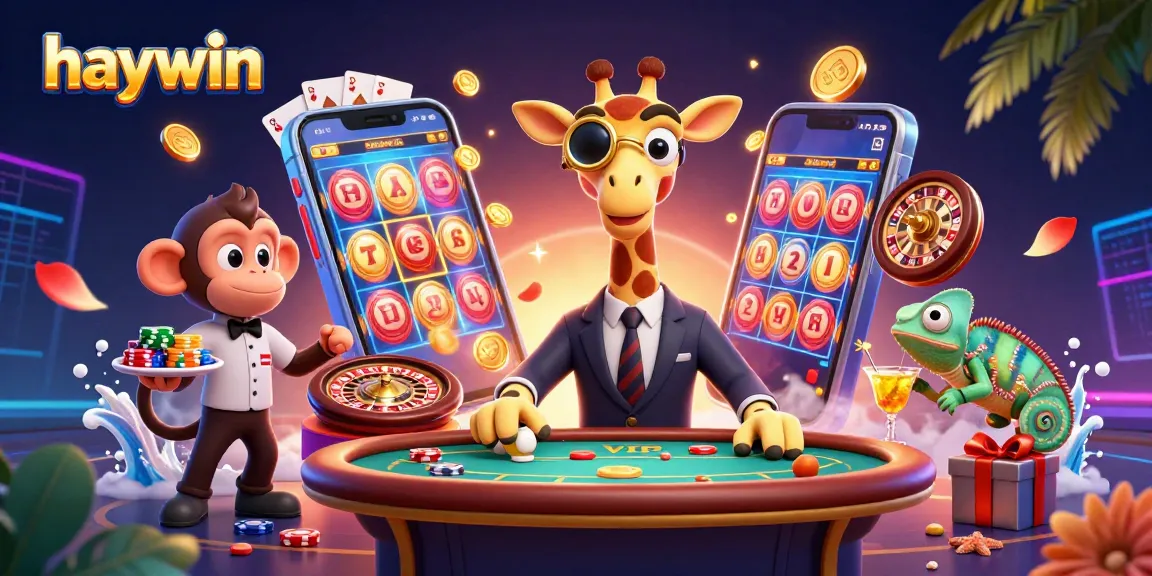 Experience the excitement at haywin with a high-roller giraffe and thrilling casino elements.