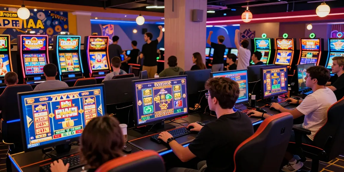 Players enjoying 777 slot games in a vibrant online gaming atmosphere, highlighting excitement and community.