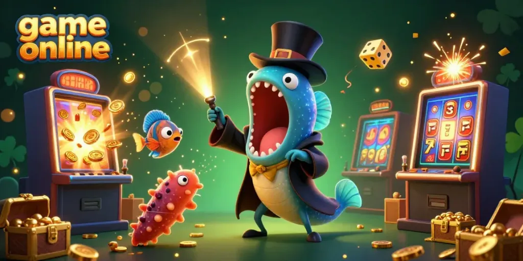 Experience game online excitement with a magical deep-sea casino scene featuring vibrant characters and treasures.