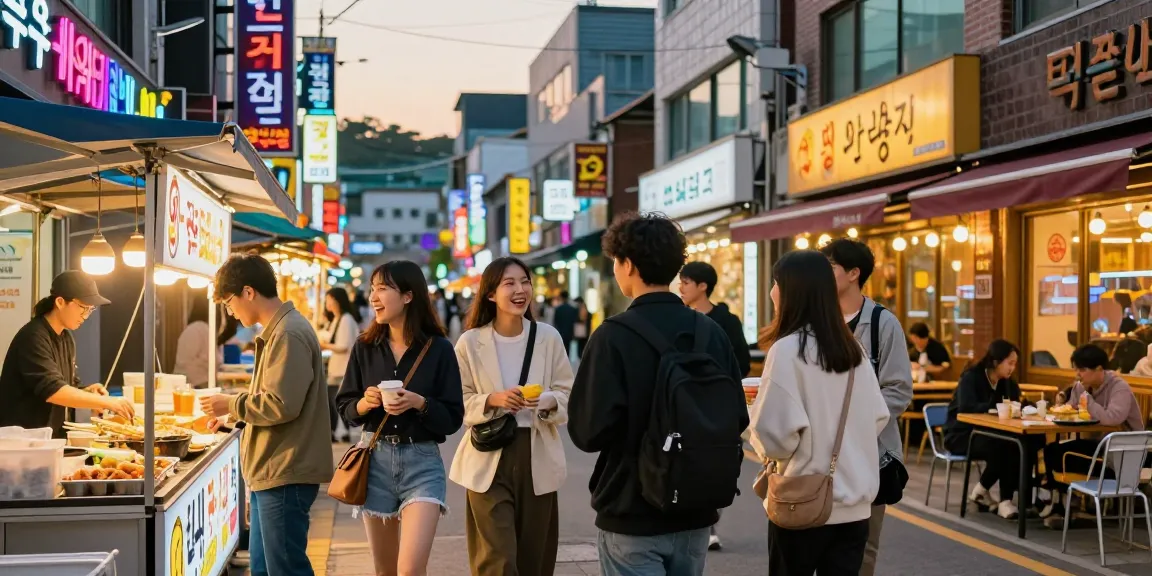 창원OP 서비스를 즐기는 다양한 친구들, 활기찬 도시 풍경 속에서.
