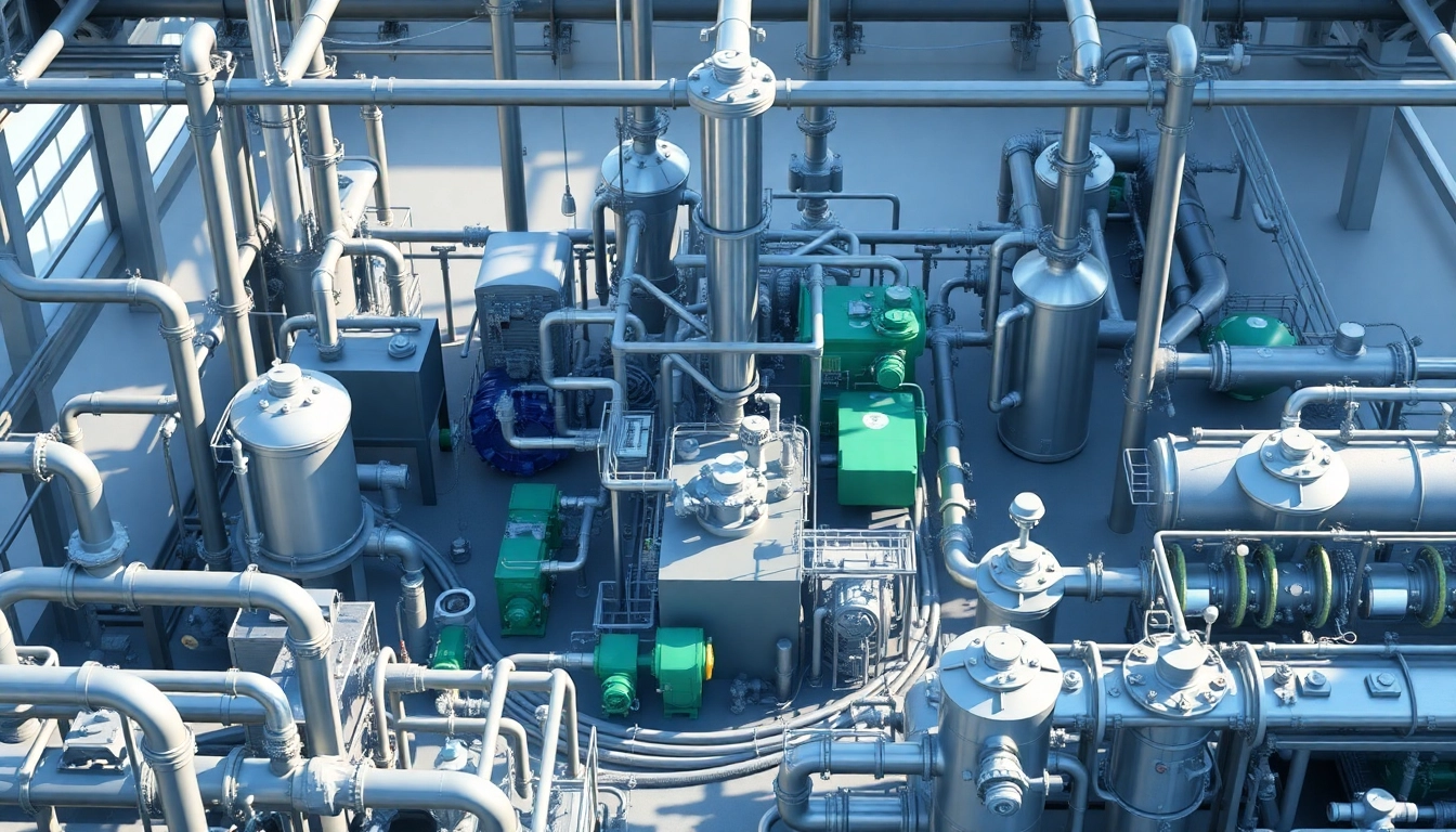 Visualize plant 3D modeling featuring detailed industrial structures and components.