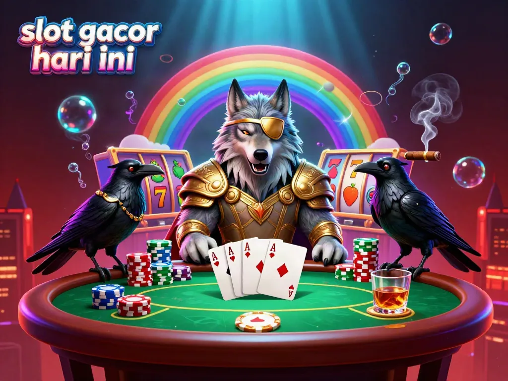 Engage with the excitement of slot gacor hari ini showcasing a Norse-themed casino scene filled with dynamic gaming elements.