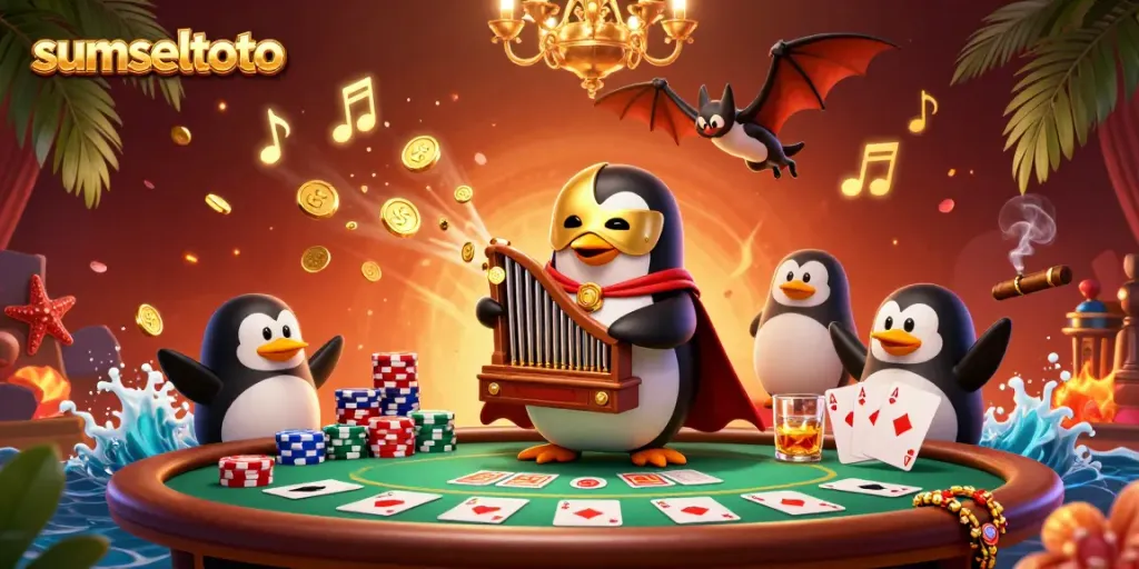 Experience the thrilling moments at sumseltoto with our unique and vibrant casino illustration.