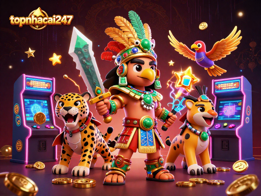 Engage with exciting coin toss games at topnhacai247 featuring dynamic characters and vibrant casino elements.