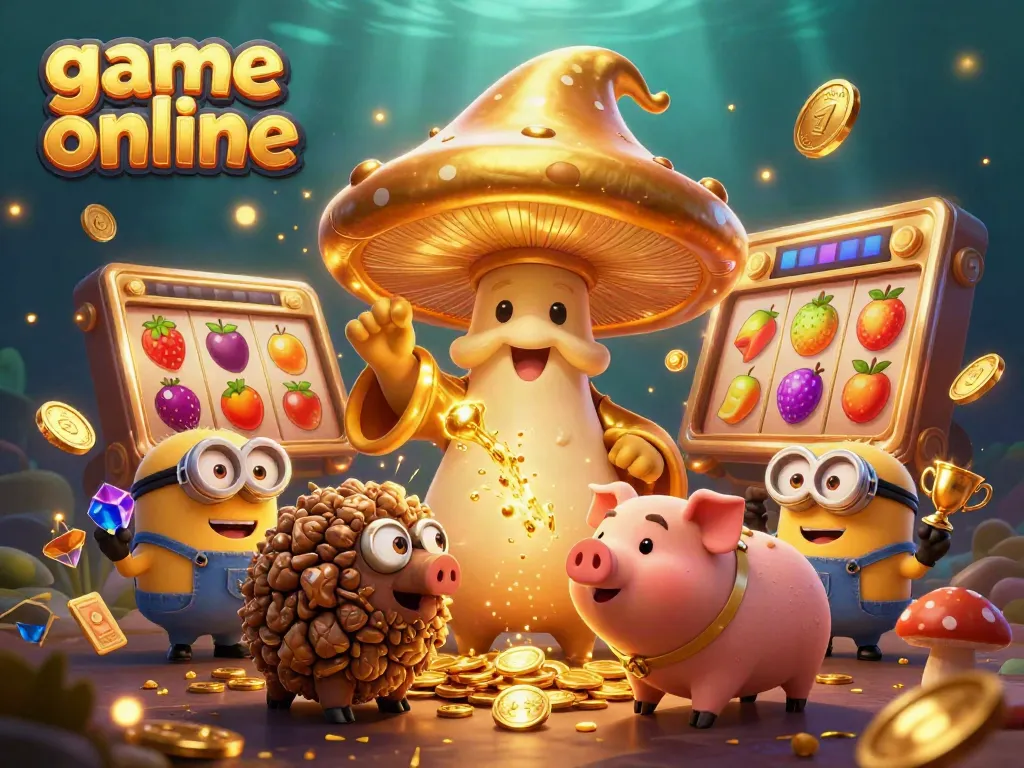 Engage with exciting game online action featuring a wizard, pig, and treasure in a vibrant casino scene.