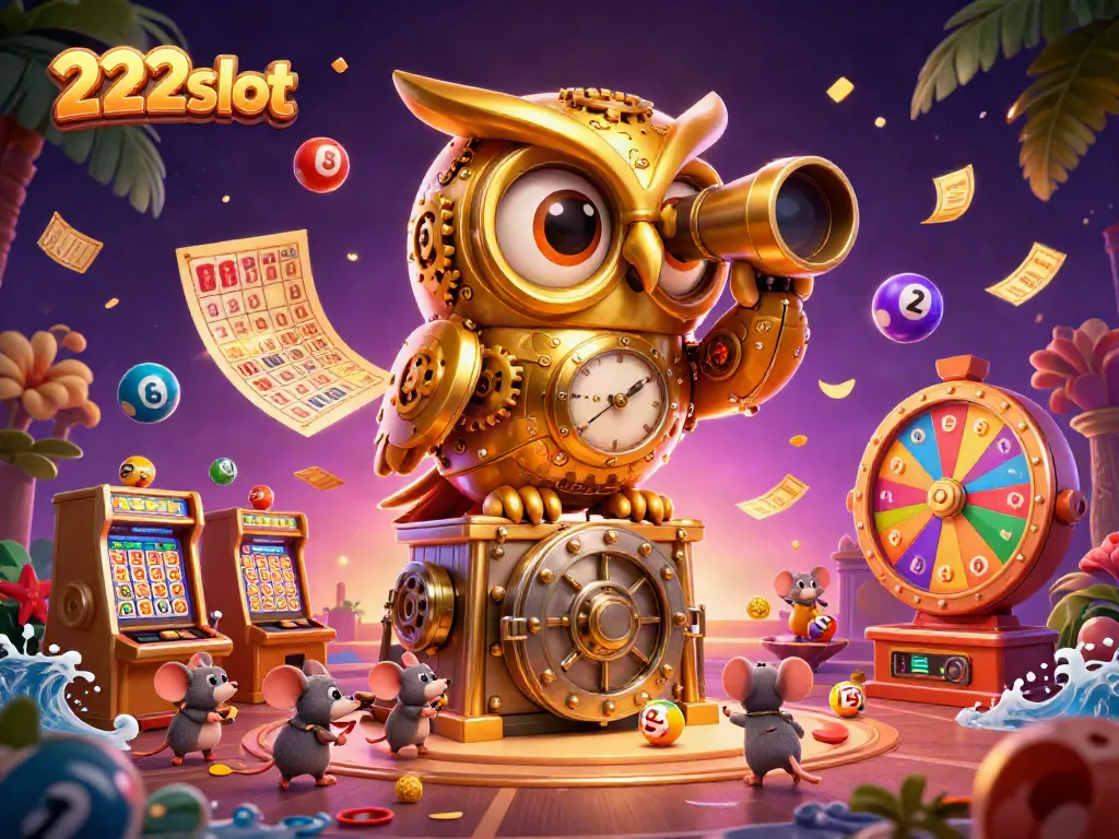 Berpartisipasi dalam permainan slot di 222slot dengan lubang emas dan karakter menghibur.