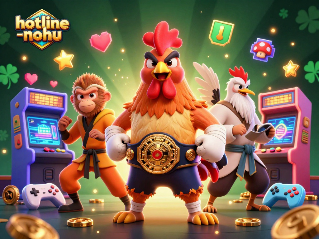 Join the action at hotline-nohu with colorful characters and vibrant casino elements in a dynamic scene.