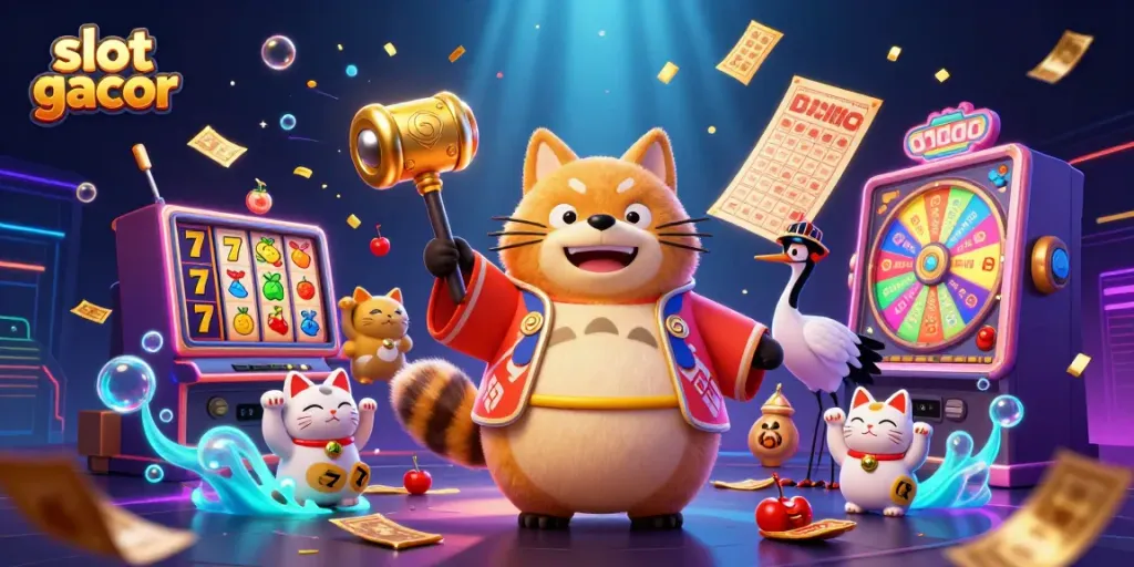 Menangkan slot gacor dengan karakter tanuki ceria dan simbol jackpot yang melimpah.