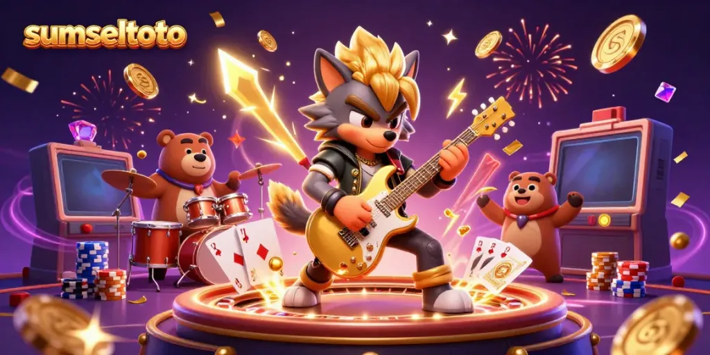 Experience the excitement of sumseltoto with vibrant casino-themed characters and elements.