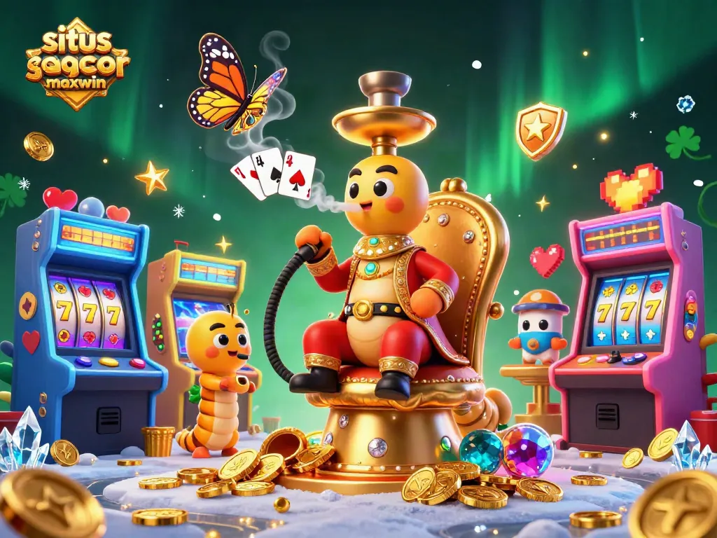 Experience the excitement of situs slot gacor maxwin with vibrant gaming elements in a rich 3D scene.