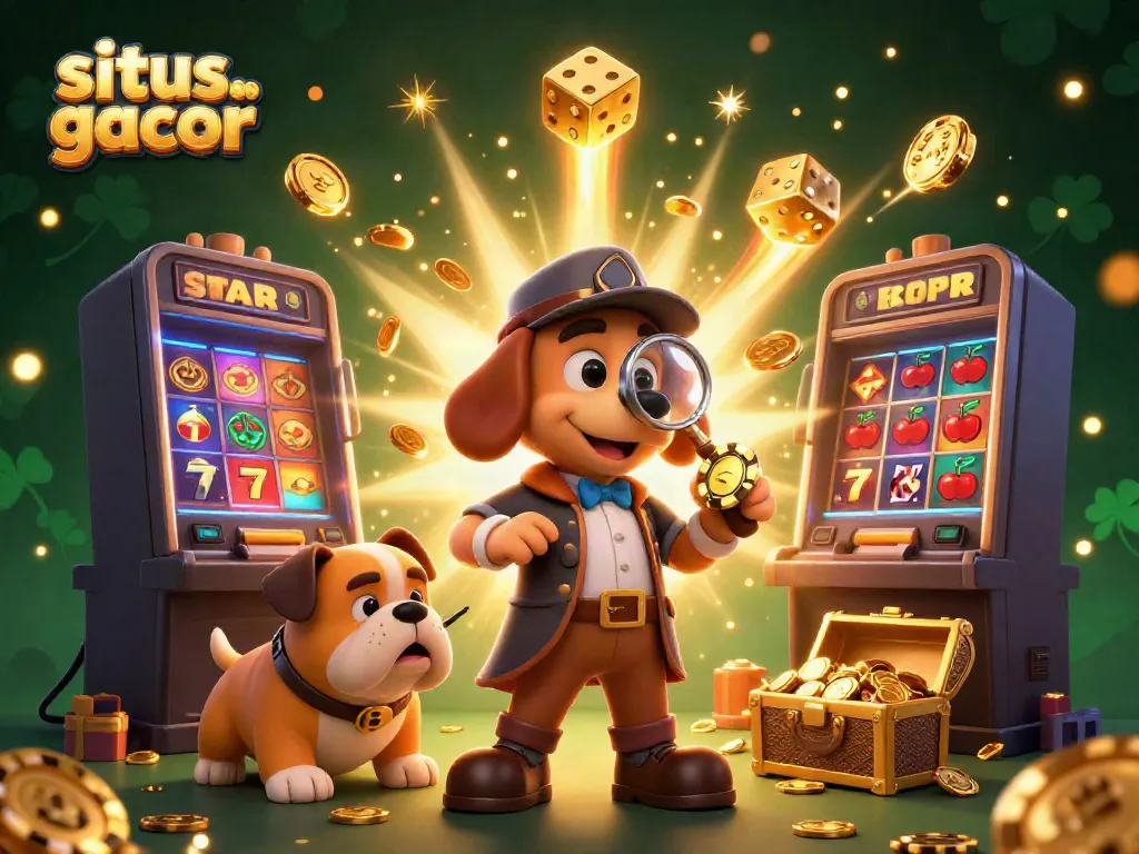 Join the adventure in situs slot gacor with a detective and bulldog amidst a jackpot explosion