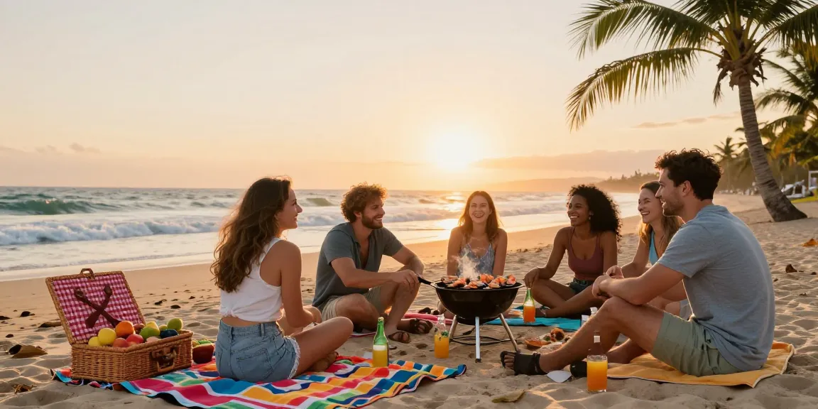 https://www.89bd.vip/ মে মাসে আনন্দময় সৈকত পার্টি, বন্ধুদের সাথে সূর্যাস্তের সময় বারবিকিউ করছে।