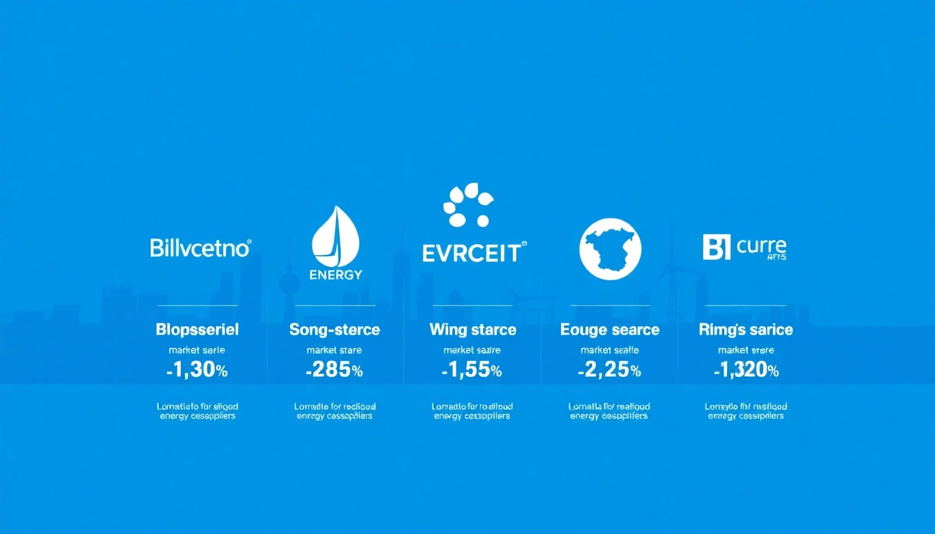 Visual representation highlighting who are the big 6 energy suppliers in the UK with market insights.