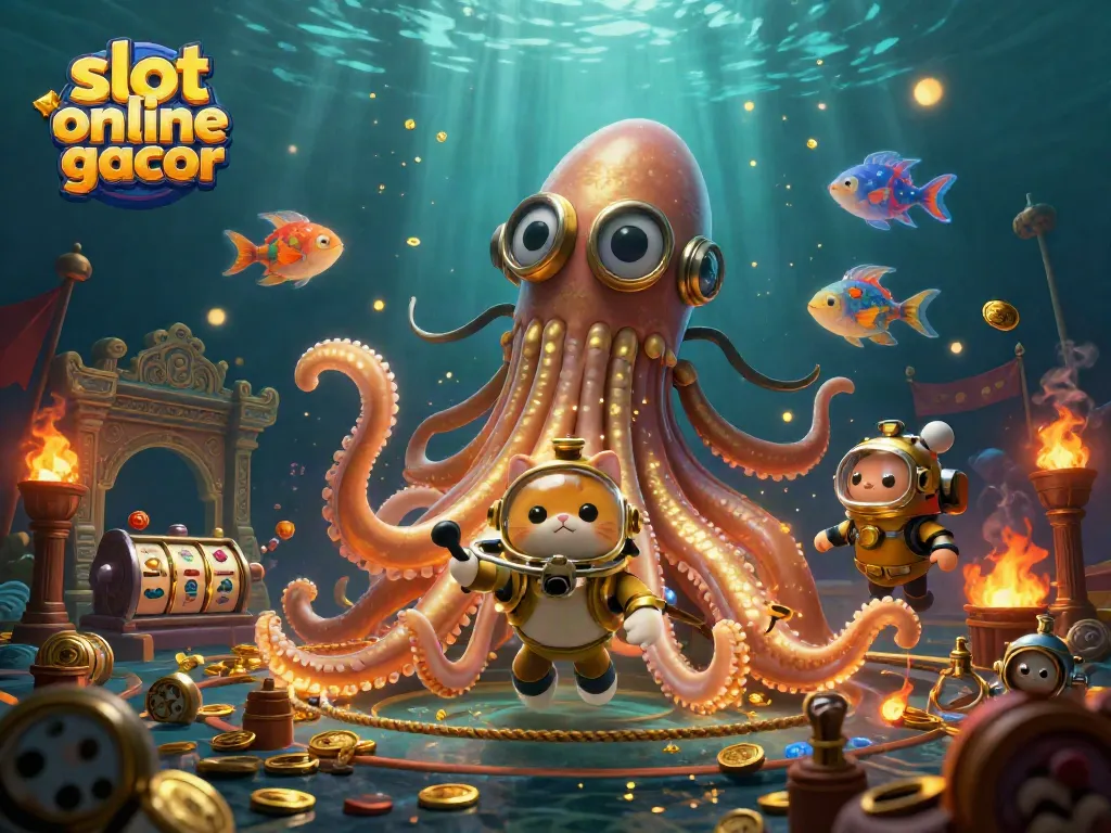 Menangkan slot online gacor dengan tema bawah laut yang meriah, menghadirkan karakter unik dan elemen kasino menarik.