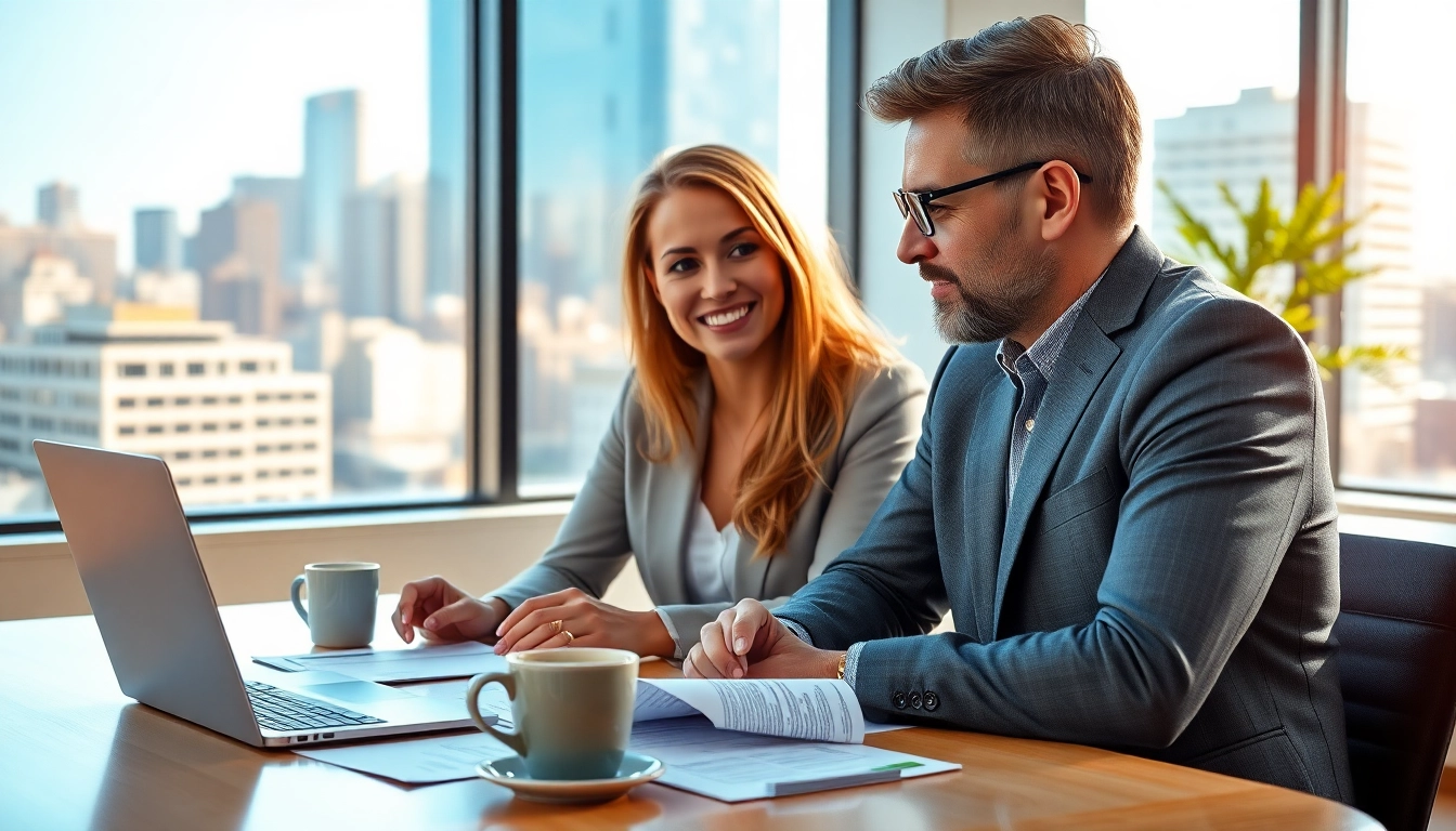 Discussing same day merchant cash advance options between a financial advisor and business owner.