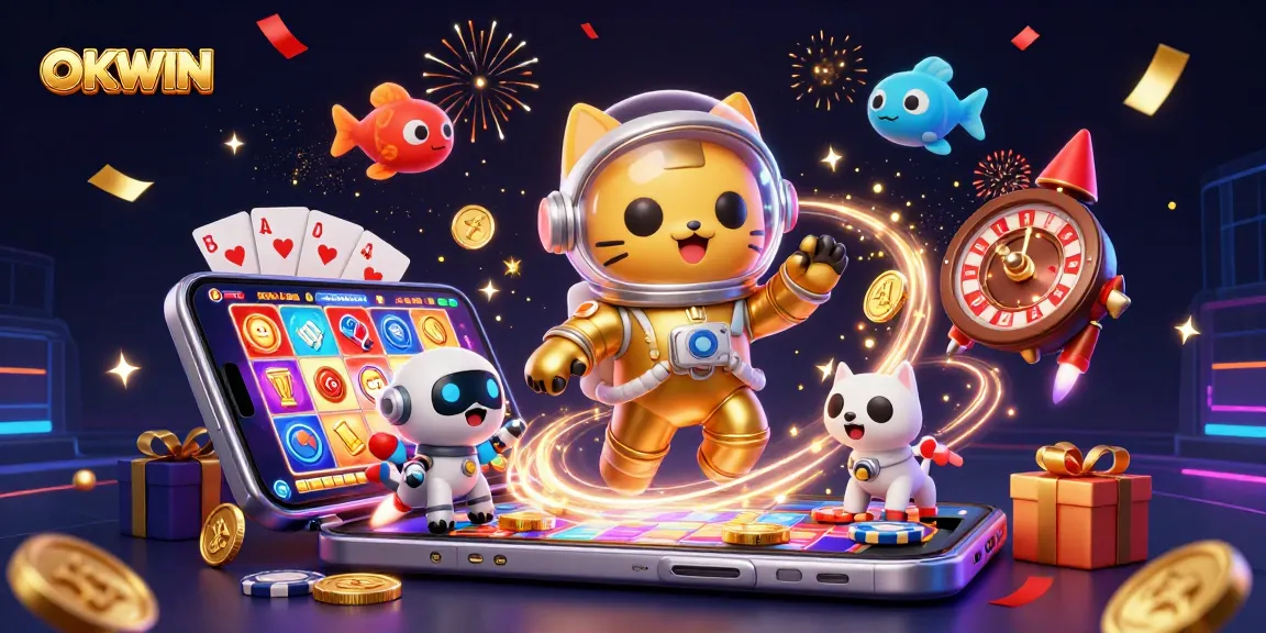 Spin and win with OKWIN's vibrant cosmic casino adventures, combining fun and excitement.