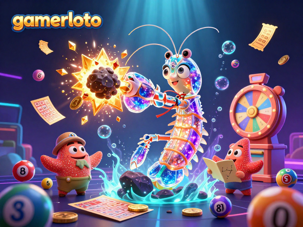 Explore gamerloto’s exhilarating gaming scene featuring galactic characters and vibrant assets.