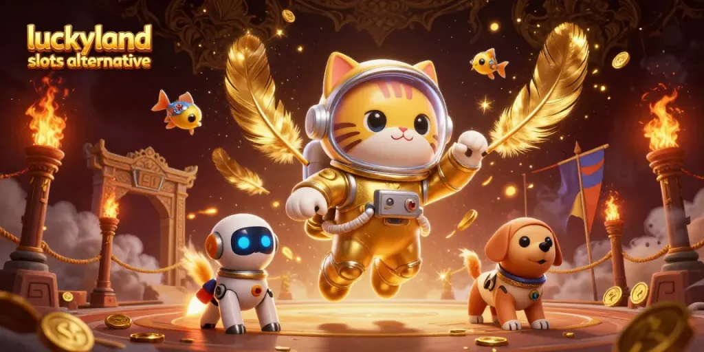 Experience the excitement of luckyland slots alternative with dynamic casino scenes featuring exclusive characters and golden animations.