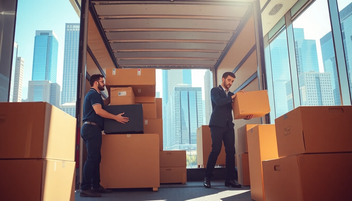 Efficient team providing Office Moving Services NYC in a modern office setting.