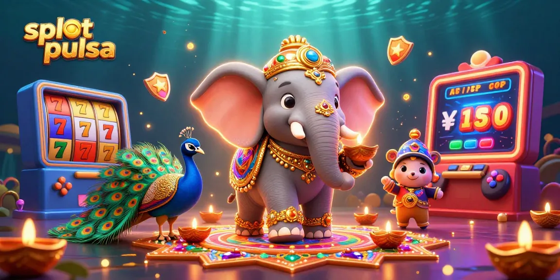 Spin the reels with slot pulsa excitement in this colorful 3D casino illustration.
