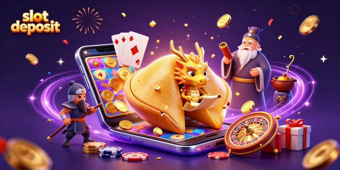 Memenangkan slot deposit dengan kartun 3D unik, simbol keberuntungan, dan permainan kasino yang dinamis.
