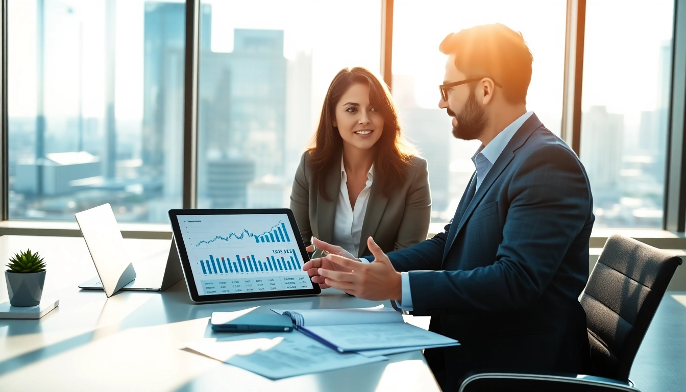 Understanding what is a merchant cash advance with a professional consulting in a modern office.