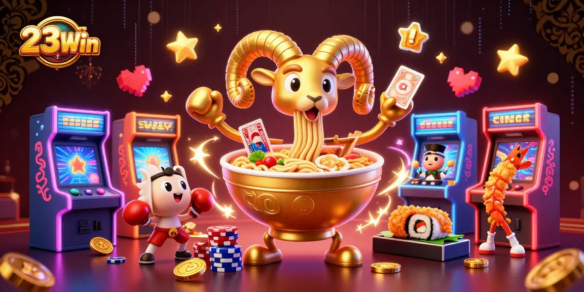 23Win showcases a vibrant 3D casino world with engaging characters, colorful game elements, and dynamic gaming atmosphere.