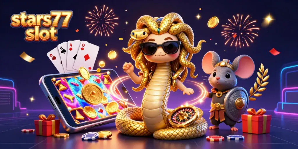Serukan permainan slot di stars77 slot dengan grafis mengesankan dan efek gemerlap.