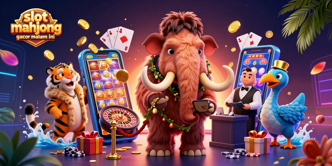 Experience slot mahjong gacor malam ini with vibrant casino characters and dynamic gaming elements.