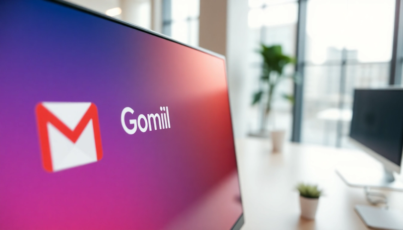 轻松地下载gmail下载，展示现代办公环境中的电邮界面和用户互动。