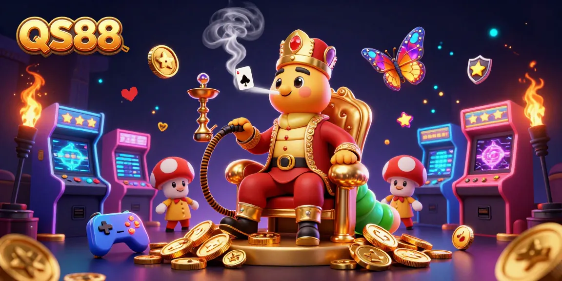 Experience exciting game moments at QS88 with vibrant 3D casino scene and animated game elements.