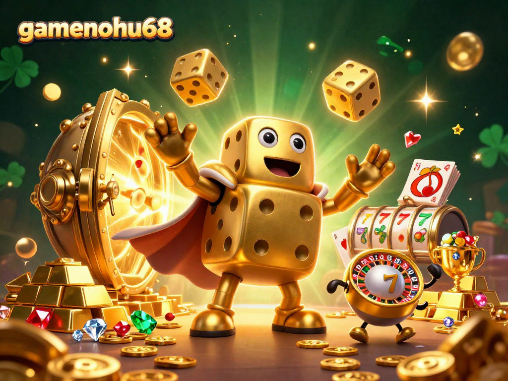 Engage with gamenohu68's immersive 3D slot gaming world that dazzles with golden treasures and dynamic gameplay.